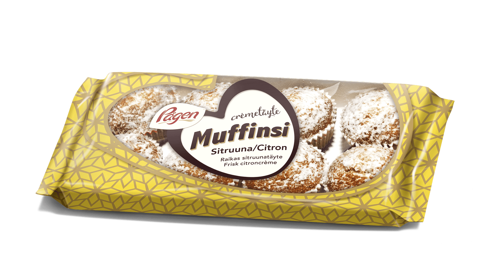 Kuva Cremetäytemuffinsi sitruuna pakkauksessaan