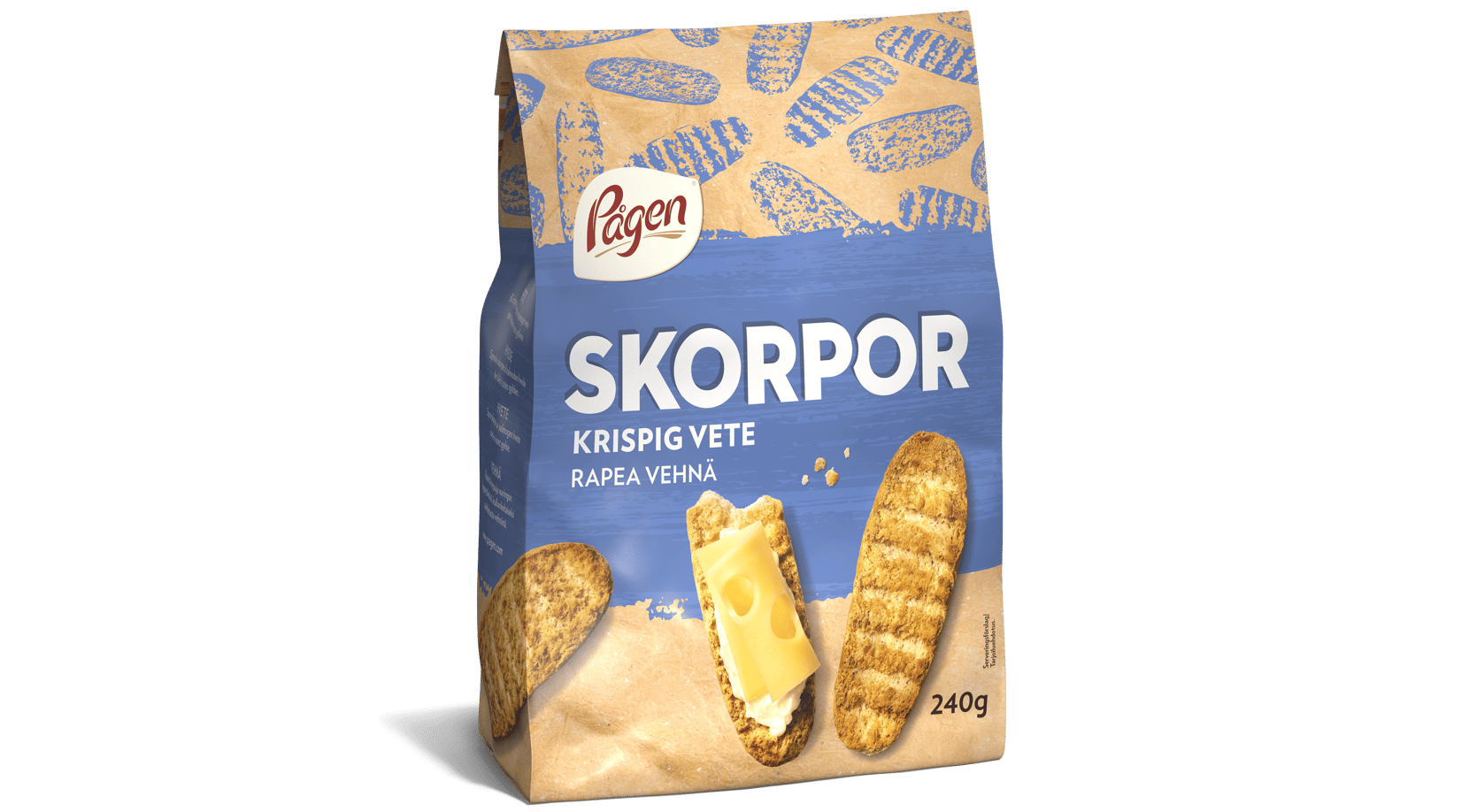 Kuva Vehnäkorput pakkauksessaan